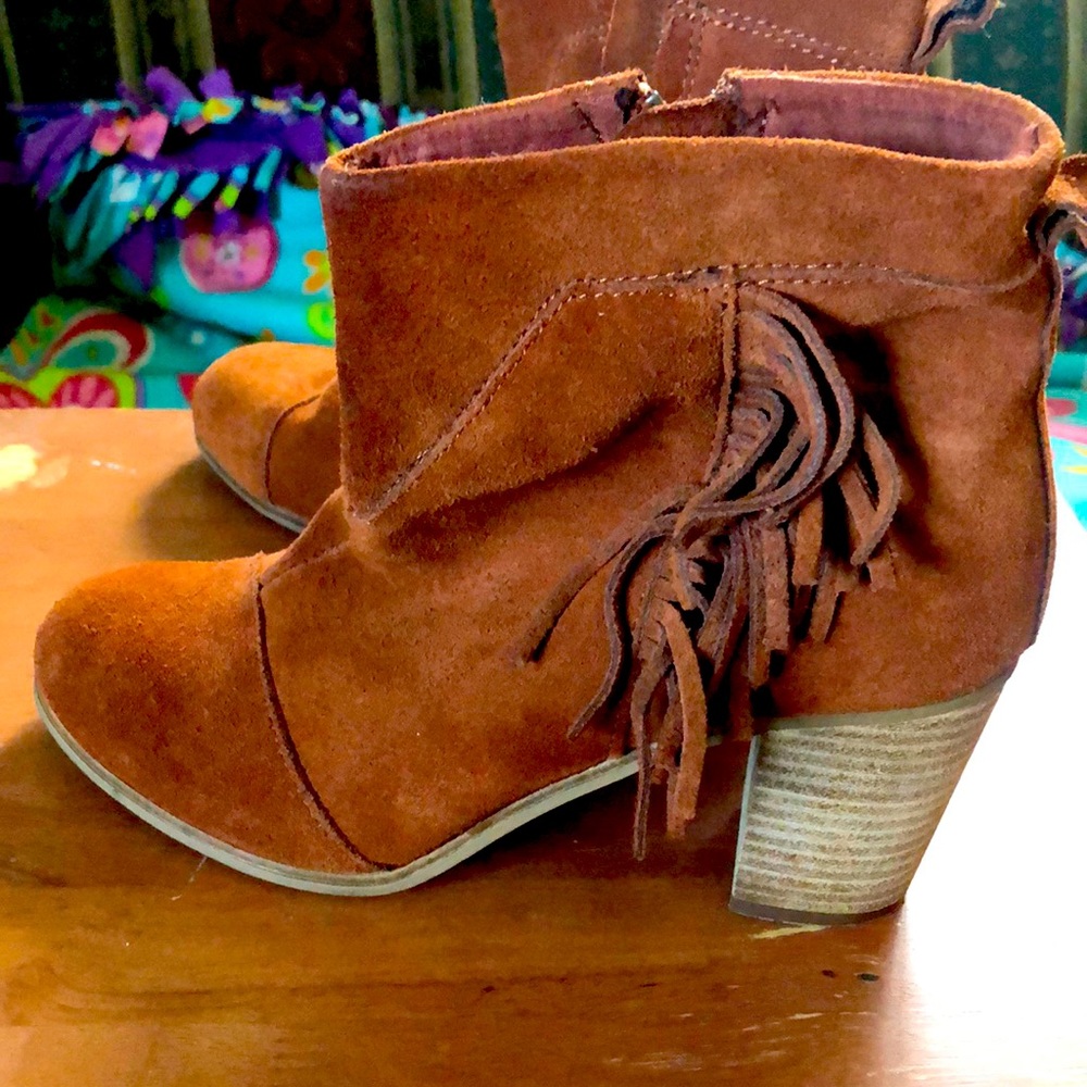 Toms Rust Color Suede Booties - image 1